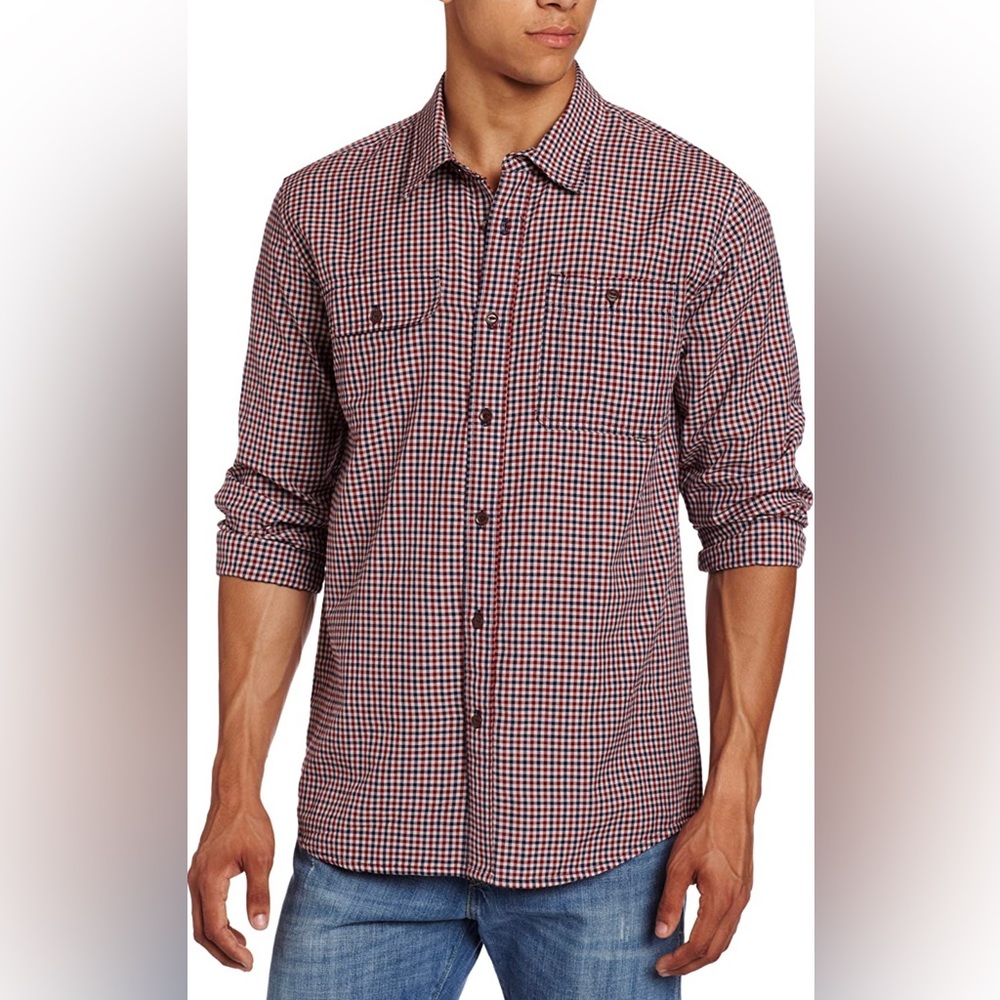 Element Mens Landry Long Sleeve Woven Shirt Medium